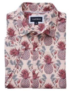 Linen Blend Short Sleeve Shirt In Red 11 Linen Blend Short Sleeve Shirt In Red -Men's Fashion 930764800 5 720x928