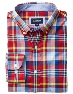 Casual Slub Check Long Sleeve Shirt In Multi -Men's Fashion 930765250 4 720x928