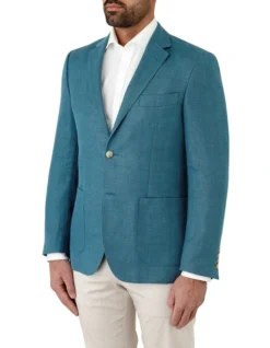 Danielle Tailored Fit Sports Jacket In Teal -Men's Fashion 931046320 931028590 3 720x928