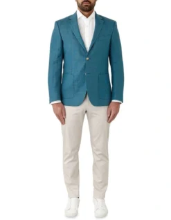 Danielle Tailored Fit Sports Jacket In Teal -Men's Fashion 931046320 931028590 5 720x928