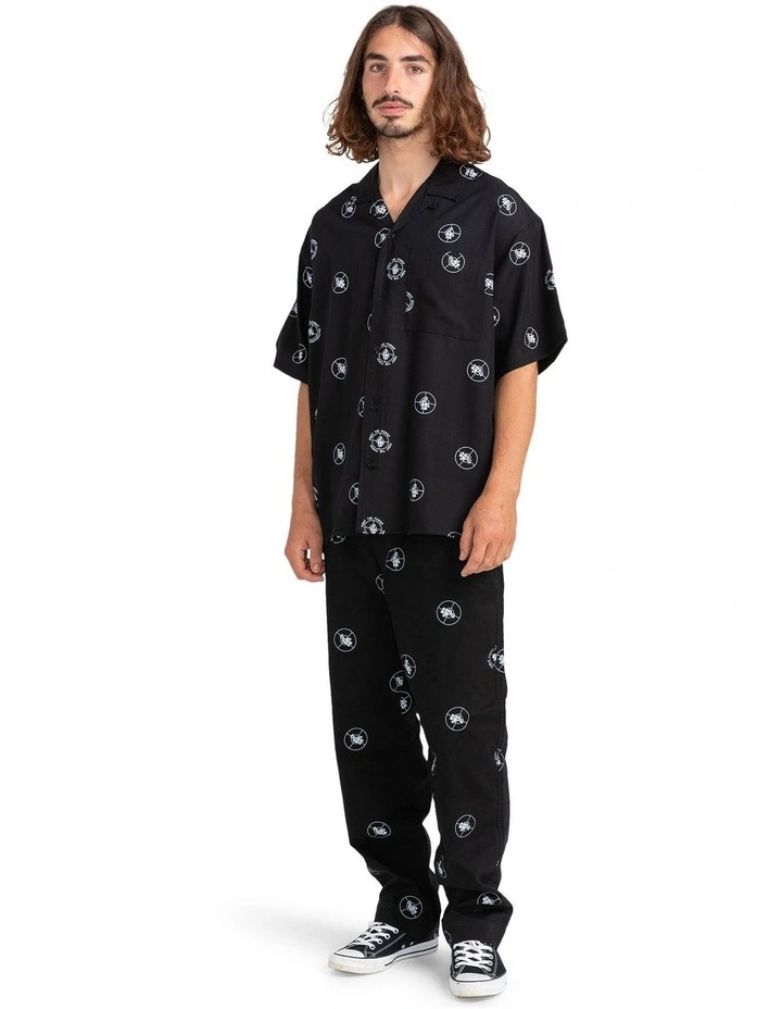 Public Enemy X Element Resort Polka Short Sleeve Shirt In Black 5 Public Enemy X Element Resort Polka Short Sleeve Shirt In Black - Image 3