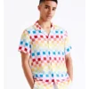Pride Check Short Sleeve Rayon Shirt In Assorted -Men's Fashion 933235660 1 720x928