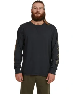 Quiksilver Mongrel Long Sleeve T-Shirt In Black