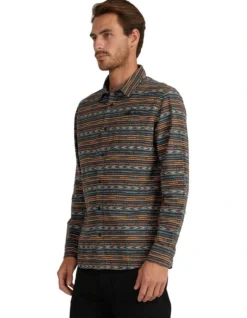 Quiksilver Tribal Lines Long Sleeve Shirt In Tarmac -Men's Fashion 933991480 3 720x928