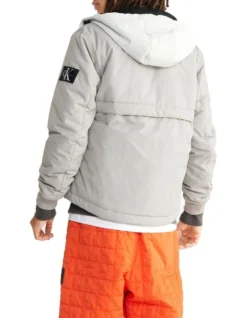 Calvin Klein Jeans Padded Hooded Harrington Jacket In Grey -Men's Fashion 934271200 4 720x928