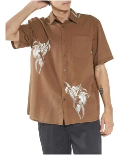 Royale Short Sleeve Shirt In Brown