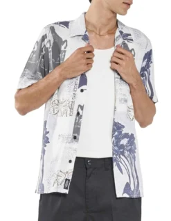 In Order & Disorder Bowling Shirt In White -Men's Fashion 936951850 5 720x928
