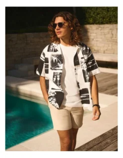 Jack & Jones Pasedena Resort Short Sleeve Shirt In Whisper White -Men's Fashion 937051210 2 1 720x928