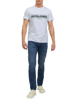 Jack & Jones Friday Short Sleeve Crew Neck Tee In Bright White -Men's Fashion 937051840 5 720x928