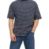 Jack & Jones Harlow Stripe Ringer Short Sleeve Crew Neck Tee In Navy Blazer -Men's Fashion 937052020 1 720x928