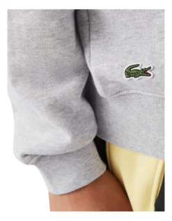 Lacoste Graphic Big Croc Logo Sweat In Silver Chine -Men's Fashion 937861210 6 720x928