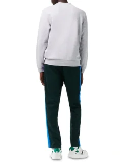 Lacoste Textured Crew Neck Sweat Top In Grey -Men's Fashion 938033650 3 720x928