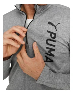 Puma Fit Polyspan 1/2 Zip In Grey -Men's Fashion 938520010 4 720x928