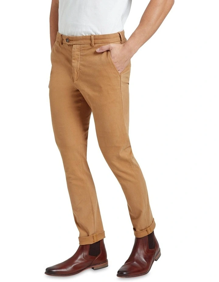 Oxford Luka Stretch Organic Cotton Pants In Biscuit 4 Oxford Luka Stretch Organic Cotton Pants In Biscuit - Image 2