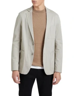 Oxford Daniel Cotton Stretch Casual Jacket In Beige
