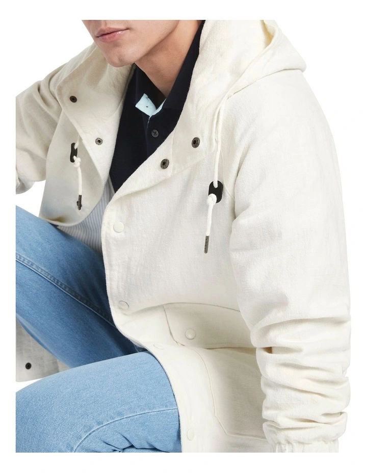 Markie Hooded Jacket In Ecru 6 Markie Hooded Jacket In Ecru - Image 4