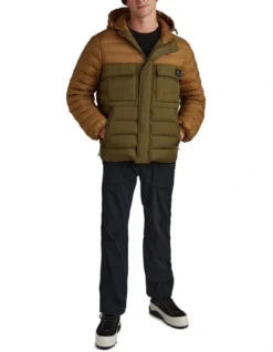 Tilley 2 Tone Puffer Jacket In Dark Khaki -Men's Fashion 941538880 3 720x928