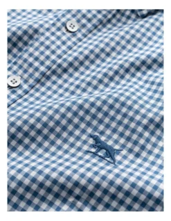 Superfine Gunn Check Oxford Sports Fit Shirt In Sea Blue -Men's Fashion 941634010 5 720x928