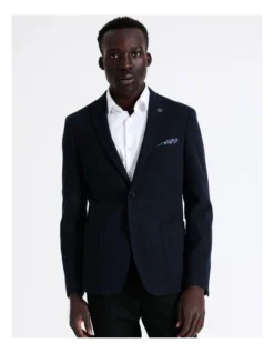 Pique Knit Blazer In Navy -Men's Fashion 942285070 4 720x928