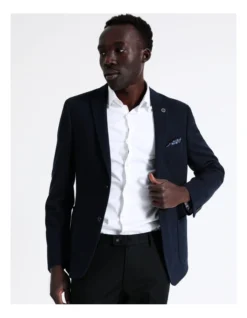 Pique Knit Blazer In Navy -Men's Fashion 942285070 5 720x928