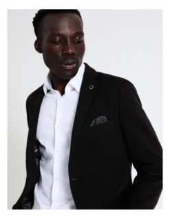 Pique Knit Blazer In Black -Men's Fashion 942285160 5 720x928