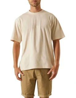 Tonal Logo Tee In Chalk