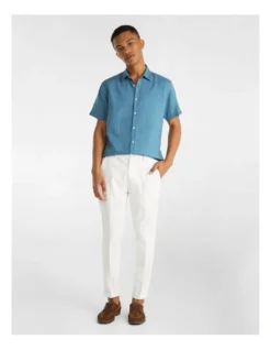 Lewis Linen Shirt In Marine -Men's Fashion 942729670 5 720x928