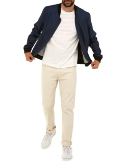 Brooksfield Herringbone Bomber Jacket In Navy -Men's Fashion 943185070 4 720x928