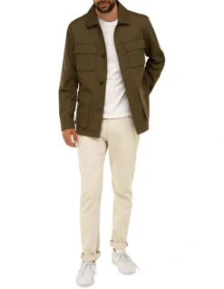 Brooksfield Multi Pocket Utility Jacket In Green -Men's Fashion 943185160 4 720x928