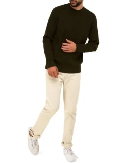 Brooksfield Crew Neck Knit Sweater In Green -Men's Fashion 943185250 4 720x928