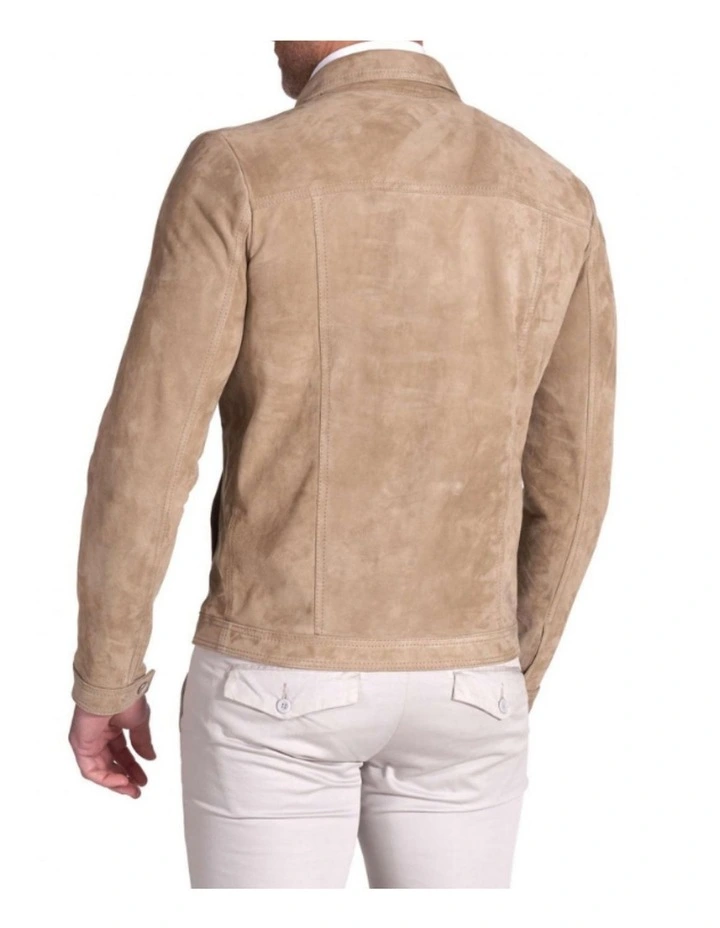 Lewis Suede Leather Unlined Jacket BEIGE 5 Lewis Suede Leather Unlined Jacket BEIGE - Image 3