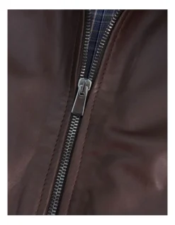 Shirt Collar Leather Jacket Dark Brown -Men's Fashion 943965730 5 720x928