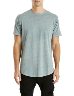 Essential Curved Hem T-Shirt In Gunmetal