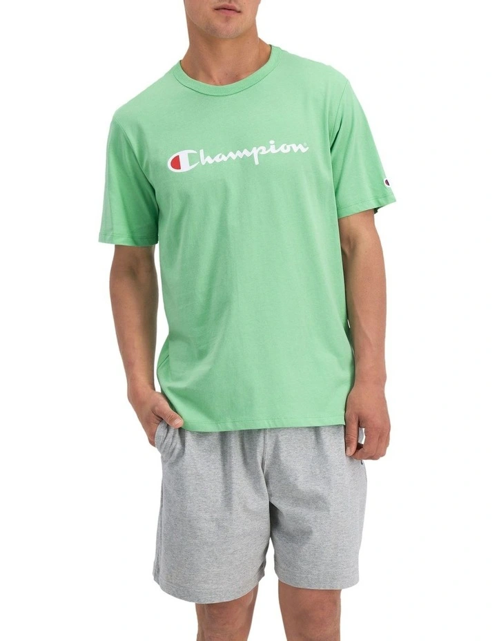 Champion Script Short Sleeve Tee In Mint 3 Champion Script Short Sleeve Tee In Mint