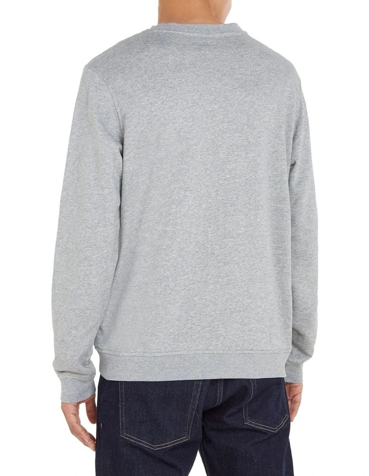 Calvin Klein Cotton Blend Sweatshirt In Grey Heather 5 Calvin Klein Cotton Blend Sweatshirt In Grey Heather - Image 3