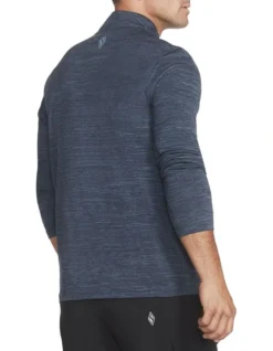 Skechers On The Road 1/4 Zip Sweat Top In Smoke Blue -Men's Fashion 946742860 3 720x928