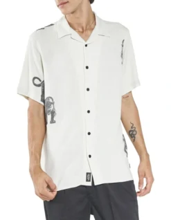 Stalker Bowling Shirt In White