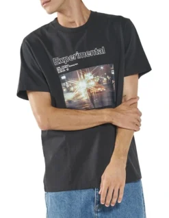 Experimental Merch Fit Tee In Black