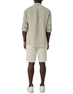 The Tennyson Linen Shirt In Light Army -Men's Fashion 948056140 4 720x928