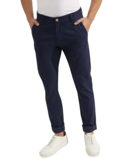 Oxford Stretch Organic Cotton Skinny Fit Chinos In Navy -Men's Fashion 948098620 4 720x928