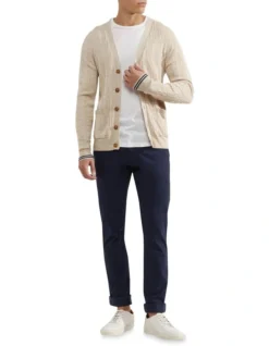 Oxford Stretch Organic Cotton Skinny Fit Chinos In Navy -Men's Fashion 948098620 5 720x928