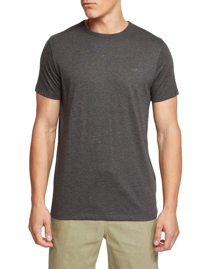 Oxford Jed Crew Neck T-Shirt In Charcoal 3 Oxford Jed Crew Neck T-Shirt In Charcoal