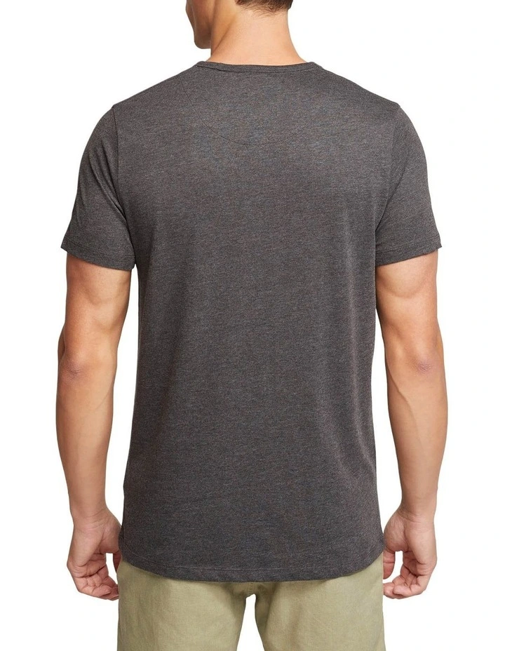 Oxford Jed Crew Neck T-Shirt In Charcoal 5 Oxford Jed Crew Neck T-Shirt In Charcoal - Image 3