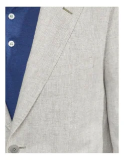 Oxford Blake Linen Cotton Herringbone Blazer In Grey -Men's Fashion 948171880 6 2 720x928