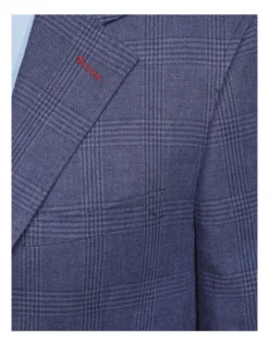Oxford Blake Linen Blend Checked Blazer In Navy 13 Oxford Blake Linen Blend Checked Blazer In Navy -Men's Fashion 948174220 6 1 720x928