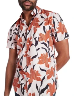 Bahamas Short Sleeve Shirt In Papaya Multi -Men's Fashion 948398680 4 720x928