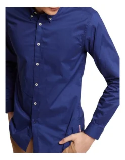 Oxford Uxbridge Button Down Poplin Shirt In Navy -Men's Fashion 948737710 4 720x928