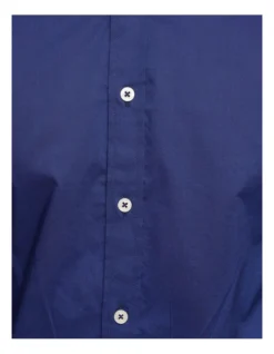 Oxford Uxbridge Button Down Poplin Shirt In Navy -Men's Fashion 948737710 6 720x928