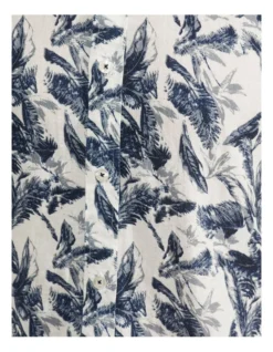 Oxford Tottenham Linen Rayon Printed Shirt In Navy/White -Men's Fashion 948739240 6 720x928