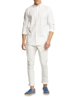 Oxford Shoreditch Button Down Shirt In White -Men's Fashion 948740320 5 720x928